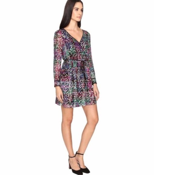 1084 NWT Kate Spade Metallic Multi Dot Mini Dress Size 0 - Picture 4 of 9